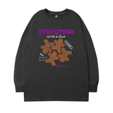 Men Long Sleeve Shirt Casual Printed Long Sleeve Men and Women Couple Loose Sweater T-shirt