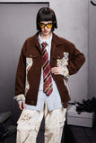 Unisex Jacket Autumn Ethnic Style Splicing Coat