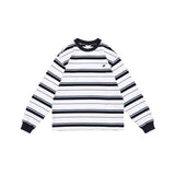 Unisex Hoodie Vintage University Style Striped round Neck Sweater for Men and Women