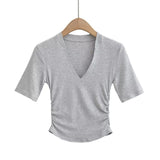Women T-Shirt Short-Sleeved T-shirt Women's Bottoming Shirt Short Summer Top