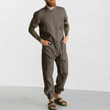 Men Pant Casual Suit Summer Short-Sleeved One-Piece Overalls