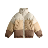 Unisex Sweater Winter Blue Black Color-Raising Bread Coat