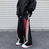 Men Sweatpants Vintage Stripe Sports Pants Men's Spring Hip Hop Loose