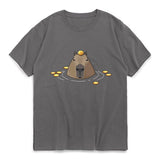 Funny Capybara Cotton T-Shirts Animal Print Men Women