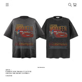 American vintage street T-shirt pure cotton men's and women's summer loose