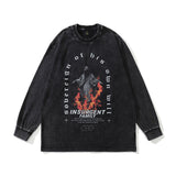 Men Long Sleeve Shirt Printed round Neck Long Sleeve Sweater for Men and Women Couple Autumn and Winter