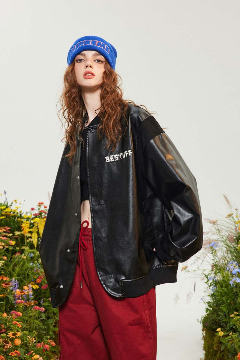 Unisex Jacket Autumn Embroidered Stitching Baseball Uniform Women's Clothing