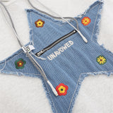 Men Hoodie Five-Pointed Star Patch Pocket Hooded Sweater