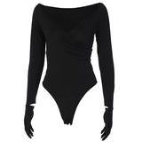 Women Jumpsuit Summer Long-Sleeve Jumpsuit Slim Bottoming
