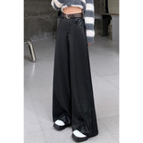 Palazzo Pants Loose Wide Leg Pants Fall/Winter Leather Pants Casual Long Pants