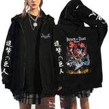 Anime Attack On Titan Men Women Zip Hoodies Yeager Eren