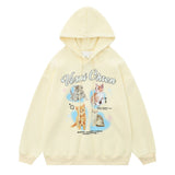 Men Hoodie Kitten Printed Hoodie Men's Casual Pullover