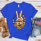 Women's Independence Day T Shirt round Neck Short Sleeve T-shirt Women's Top