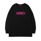 Men Long Sleeve Shirt Vintage Smiley Printed Long Sleeve T-shirt Men's round Neck Top