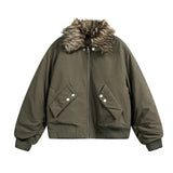 Unisex down jacket men's winter detachable fur collar