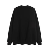 Men Hoodie Men's Spring and Autumn High Street Niche Metal Slit Neckline Long Sleeve