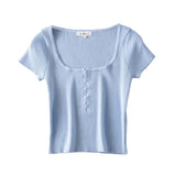 Women T-Shirt Short Knitwear Short Sleeve Women's Summer T-shirt