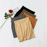 Women Skirt Crew Neck Slim-Fit Short Long Sleeve T-shirt Spring and Summer Suit