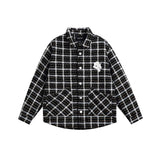 Unisex Jacket Fall Plaid Contrast Color Jacket Women's Clothing