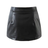 Women Skirt PU Leather Women's Fall Winter Skirt Anti-Skirt