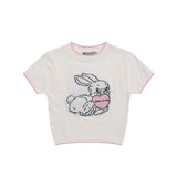 Women Sweater Short-Sleeved Sweater Women's Summer Casual O-neck Short Top