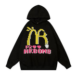 Men Hoodie Letter Printed Hoodie Men's Loose Oversize Hip Hop Long Sleeve Hoodie