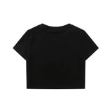 Women T-shirt Embroidered Short-Sleeved T-shirt for Girls Casual Short