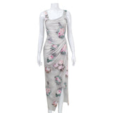 Women Co-Ord Set Women's Summer Sexy Camisole Split Skirt