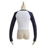 Women T-Shirt Fall Color Contrast Long Sleeve T-shirt Women Short Bottoming Shirt
