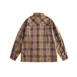 Unisex Jacket Autumn Affixed Cloth Embroidered Plaid Shirt Women's Clothing