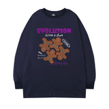 Men Long Sleeve Shirt Casual Printed Long Sleeve Men and Women Couple Loose Sweater T-shirt