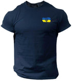 Classic Ukraine Trident Flag Coat of Arms Military Men