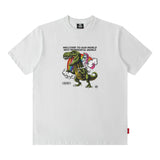 Men T Shirt Vintage Print Short Sleeves T-shirt Men and Women Couple Casual Loose