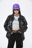 Unisex Jacket Autumn High Street Embroidery Denim Coat Women's Clothing