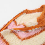 Women Sweater Autumn Girls Loose Striped Contrast Color Knitwear