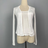 Women Long Sleeve Shirt Autumn Vest Waist Trimming Spaghetti Straps Long Sleeve Cardigan Jacket