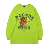 Men Long Sleeve Shirt round Neck Sweater Men's Spring and Autumn Loose Long Sleeve T-shirt Women's Coat
