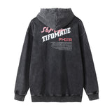 Men Hoodie Printed Distressed Hooded Sweater Men's Long Sleeve Ins Loose