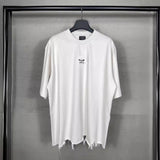 Men T-shirts LOGO worn and damaged old short-sleeved T-shirts