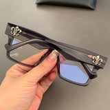 CHH Chrome Hearts Glasses Plain Large Black Frame Myopia Large Face Versatile Glasses Frame