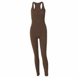 Women Jumpsuit Spring and Summer Fashion Zipper Overalls