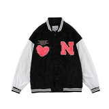Varsity Jacket Vintage Men's Autumn and Winter Avocado Green Baseball Jacket