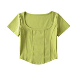 Women T-Shirt Summer Slim Short-Sleeved Tops Women