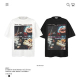 American vintage street T-shirt retro men's loose half sleeve