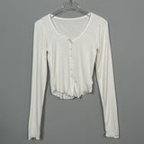 Women Long Sleeve Shirt Cardigan Long Sleeve T-shirt Women's Top Autumn
