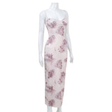 Women Desses Printing Slip Dress Long Dress