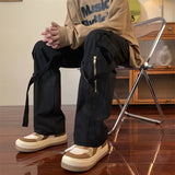 Men Sweatpants Pants Niche Design Loose Straight Casual
