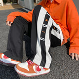 Men Sweatpants Summer Men's Design Sense Mop Pants Straight Sports Leisure Long