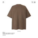 American vintage street T-shirt pure cotton retro men's and women's summer loose
