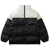 Men Cotton Mixed Jacket Coat Pattern Cotton Coat Jacket Men's Winter Loose Stitching Thickening
